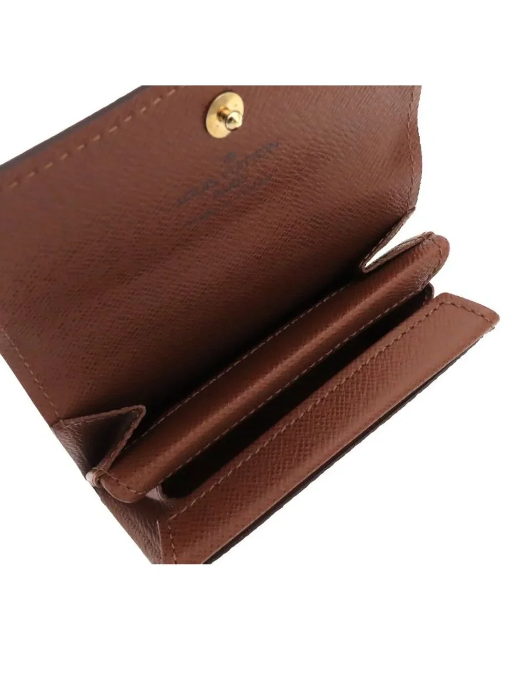 Louis Vuitton Porte Monnaie Plastic Coin Purse Brown Monogram Canvas